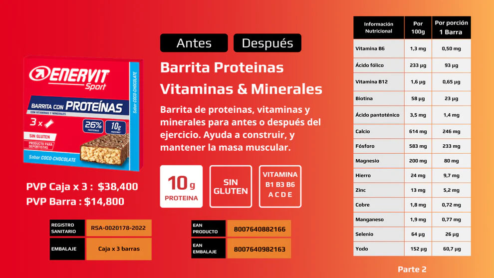 Enervit BARRITA PROTEINA 10GR