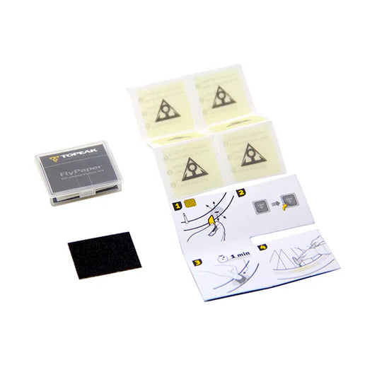 Kit De 6 Parches Topeak Flypaper Glueless Patch Kit y 1 Lija
