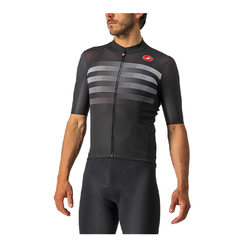 Maillot Manches Longues Castelli Mid Thermal Pro Gris Foncé Orange Maillot Manches Longues Castelli Mid Thermal Pro Gris Foncé Orange